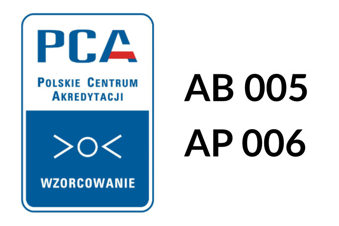 Akredytacja w Polskim Centrum Akredytacji PCA AB005 AP006